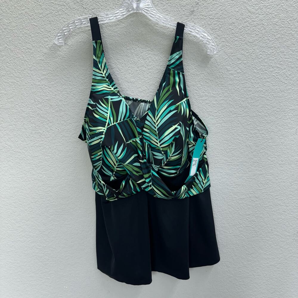 Septangle Swimsuit Women's Plus Size 26W Tropical Tankini Summer New